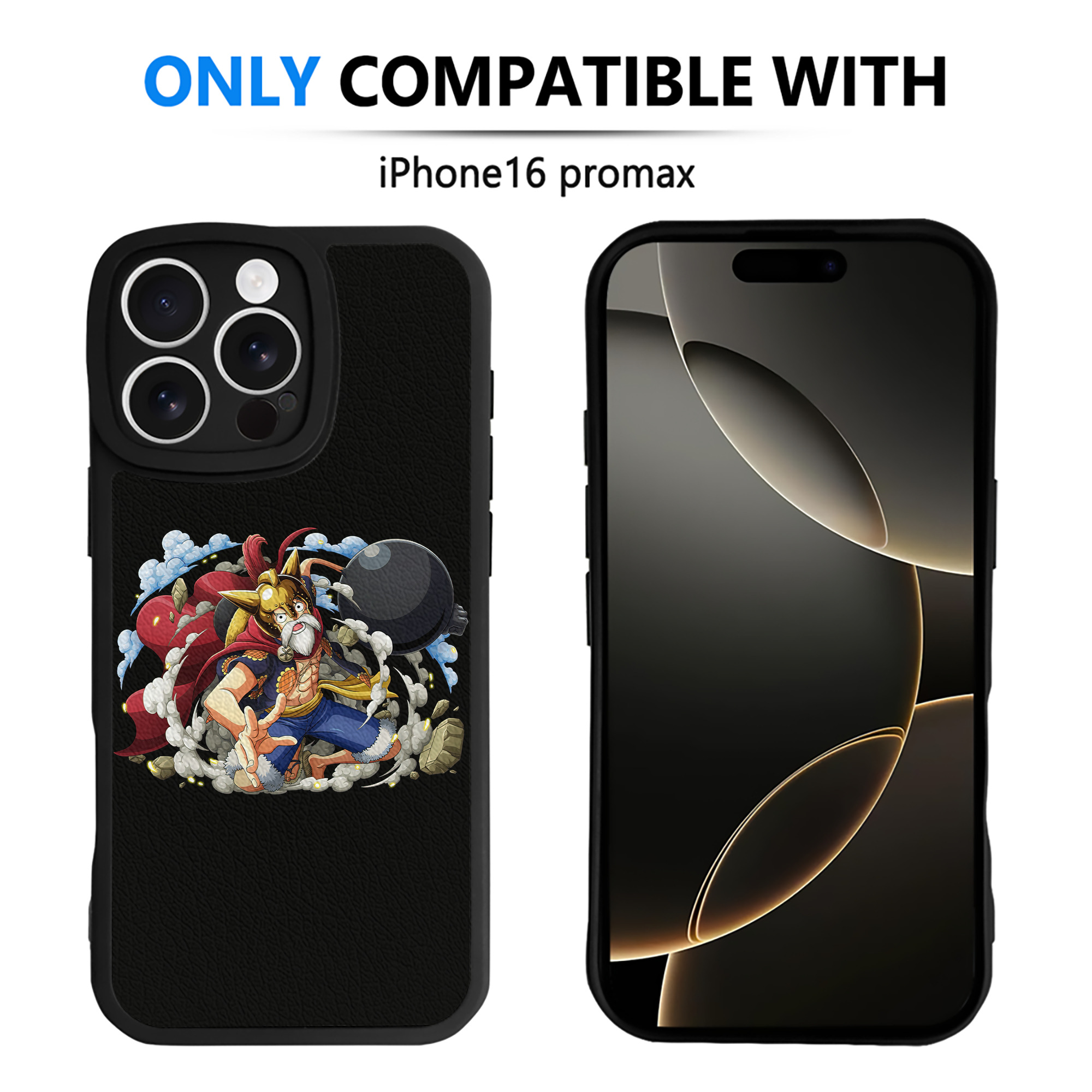 （画像用） ワンピース モンキー・D・ルフィ ONE PIECE Monkey D. Luffy 【iPhone 16シリーズ対応】シリコンスマホケース（レザー調） 材質：シリコン